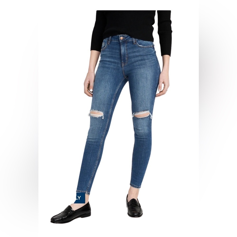 High-Waisted Rockstar Super-Skinny Jeans for Women Size 16